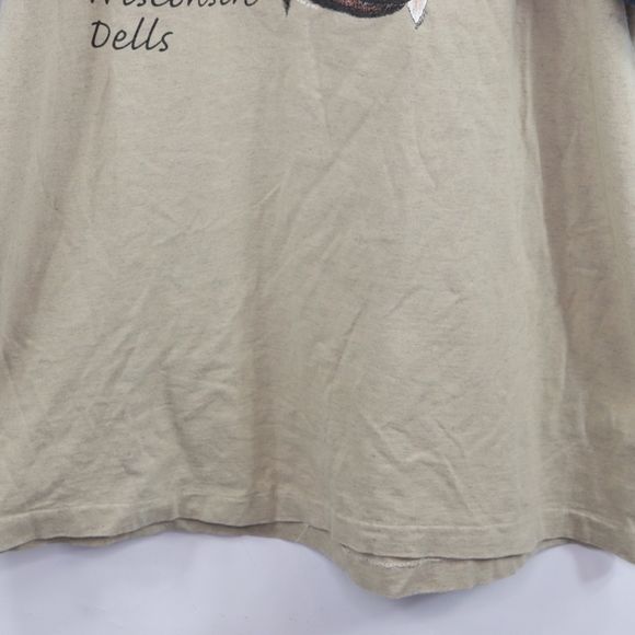 90s Mens XL Wisconsin Dells Bear Print T Shirt - Picture 3 of 8